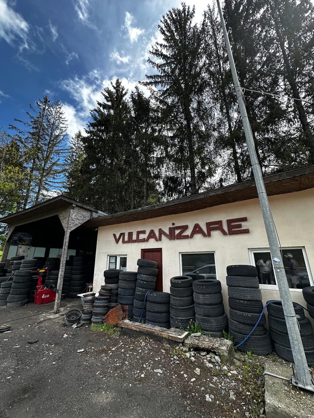 Zona de lucru a atelierului nostru de pe DN1, Predeal